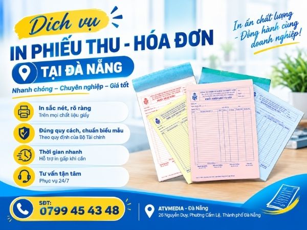 Xưởng in hoá đơn bán lẻ tại Đà Nẵng lấy ngay